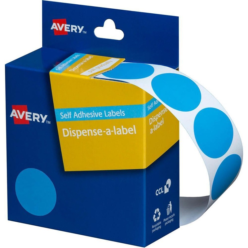 Buy Avery 937276 Round Label Dispenser 24Mm Light Blue Box 500 - MyDeal