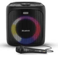 BlueAnt Portable X4 Bluetooth Party Speaker Light Up Microphone Black