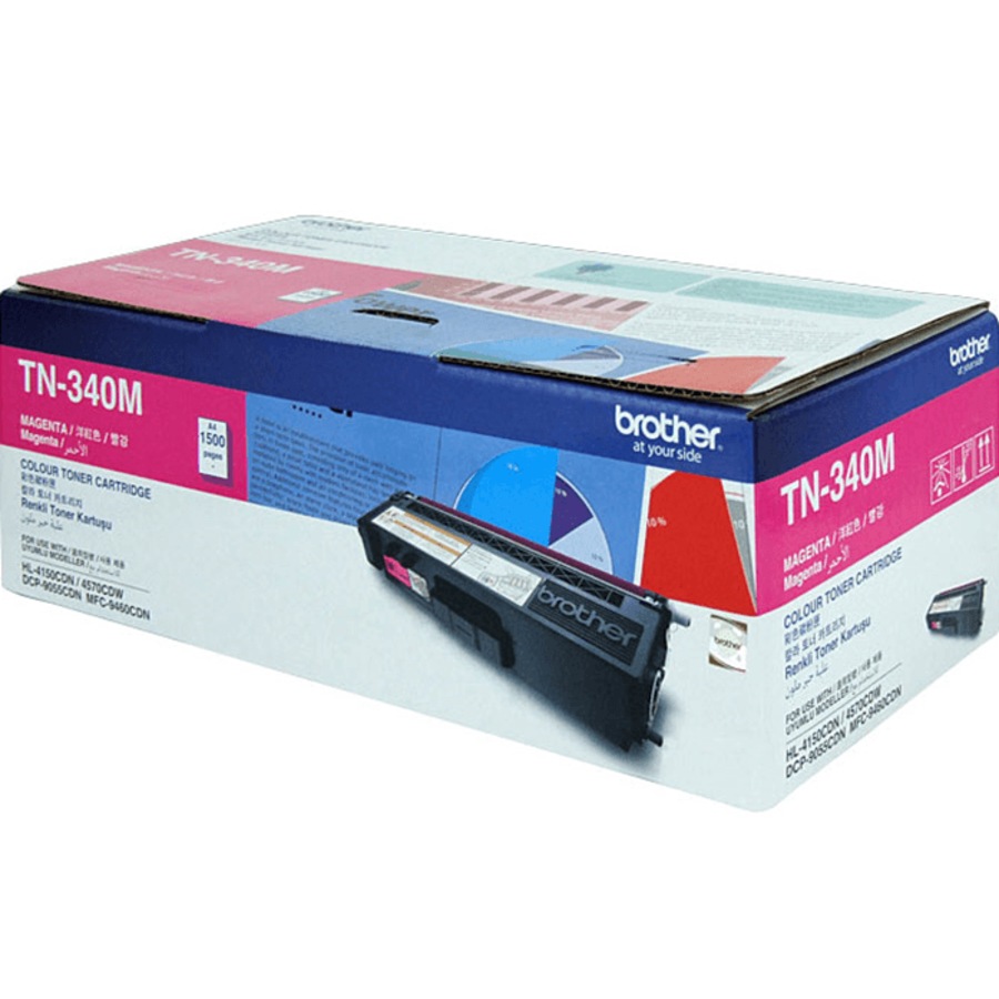 Brother TN340 Toner Ink Cartridge Black/Cyan/Magenta/Yellow Set Genuine TN-340