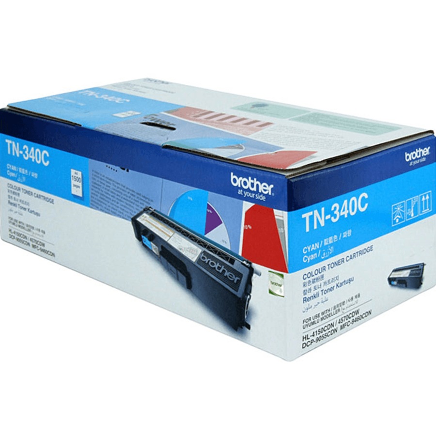 Brother TN340 Toner Ink Cartridge Black/Cyan/Magenta/Yellow Set Genuine TN-340