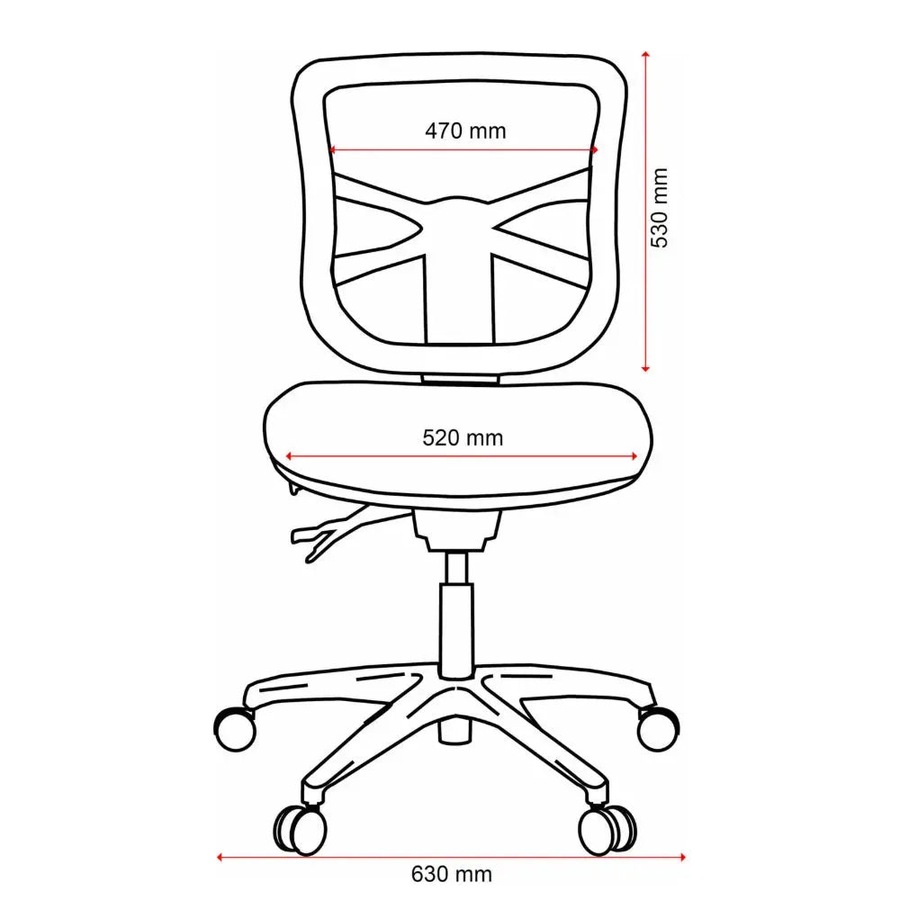 Buro Metro Ergonomic Office Chair Seat Slide Nylon Base Black