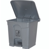 Cleanlink Rubbish Bin With Pedal Lid 45L Litre Grey
