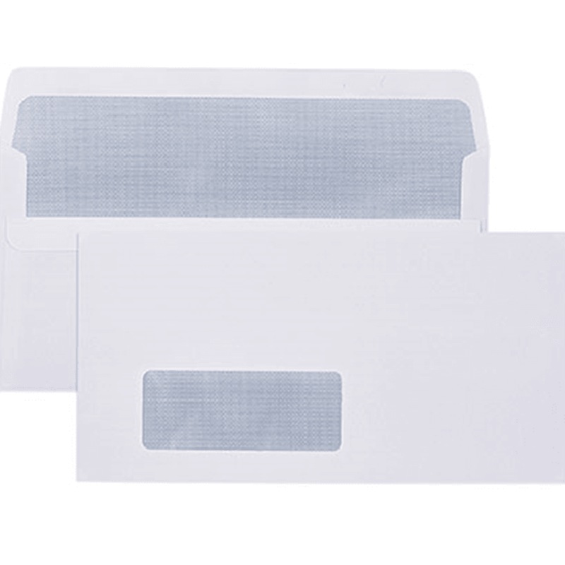 Buy Cumberland DLX Envelopes Window Secretive Self Seal 80GSM 120x235mm ...