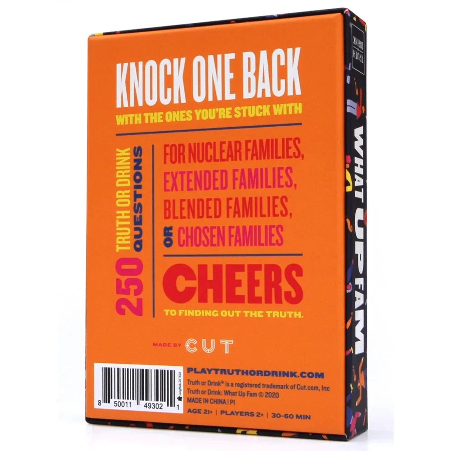 Cut Games Truth or Drink What Up Fam Expansion Pack Party Game