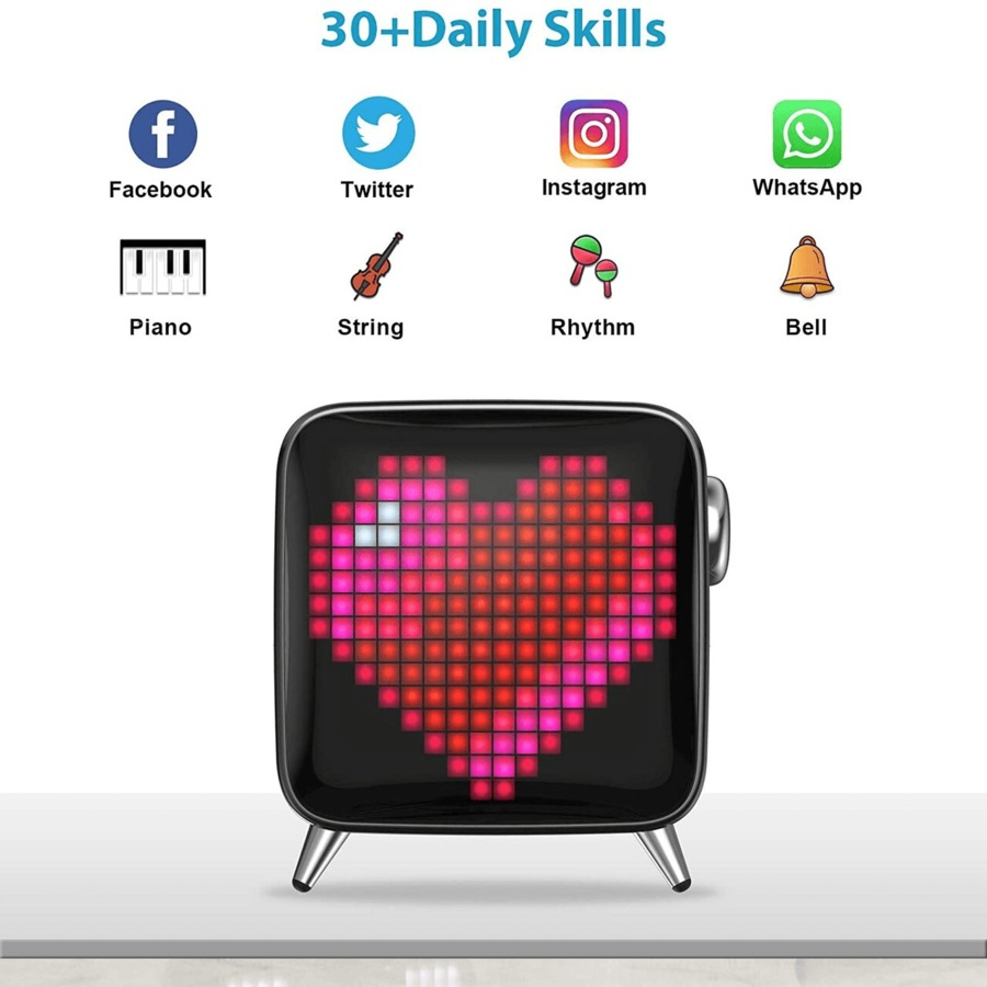 Divoom Tivoo Max Pixel Art LED Display Bluetooth Speaker Red