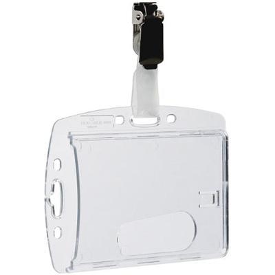 Buy Durable Acrylic Security Pass Holder With Rotating Clip Box 25 ...