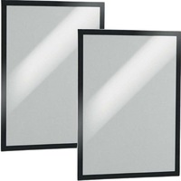 Duraframe Durable Sign Holder Adhesive Back A3 Black Pack 2