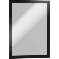 Durable Duraframe Sign Holder Adhesive Back A4 Black Pack 2