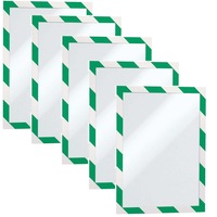 Durable Magnetic Frame Security A4 Green/White Pack 5