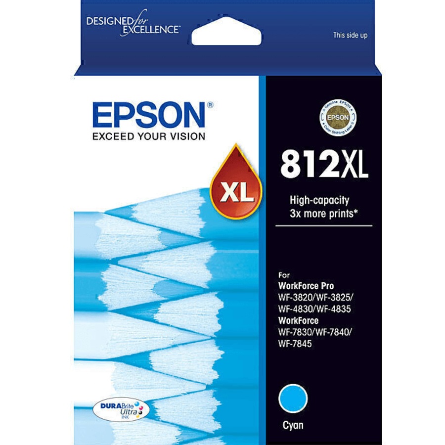 Epson 812XL Set Ink Cartridge High Yield Black/Cyan/Magenta/Yellow Genuine Original