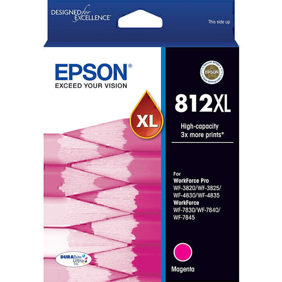 Epson 812XL Set Ink Cartridge High Yield Black/Cyan/Magenta/Yellow Genuine Original