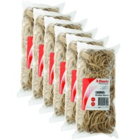 Esselte Rubber Bands Assorted Sizes 500g Bag Pack 6 Bulk