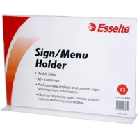 Esselte Sign / Menu Holder Stand Display Double Sided Landscape A3
