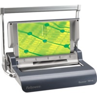 Fellowes Quasar Wire Binding Machine Binder Manual 34 Loop Metallic Grey
