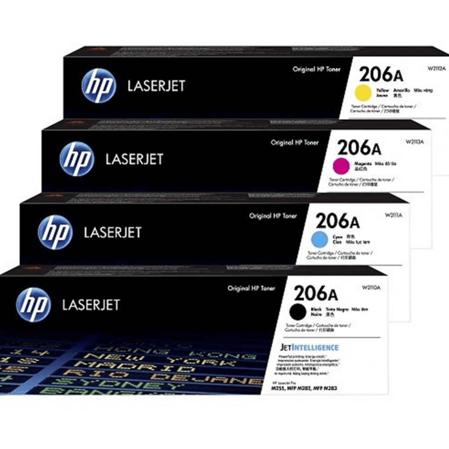 HP 206A Toner Ink Cartridge LaserJet Pro Black/Cyan/Magenta/Yellow Colours Bundle Set