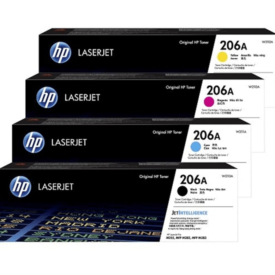 HP 206A Toner Ink Cartridge LaserJet Pro Black/Cyan/Magenta/Yellow Colours Bundle Set