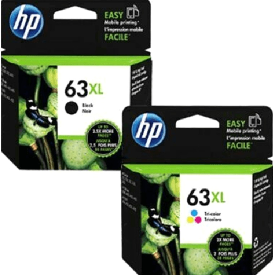 HP 63XL Ink Cartridge High Yield Set Cyan/Magenta/Yellow/Black Genuine