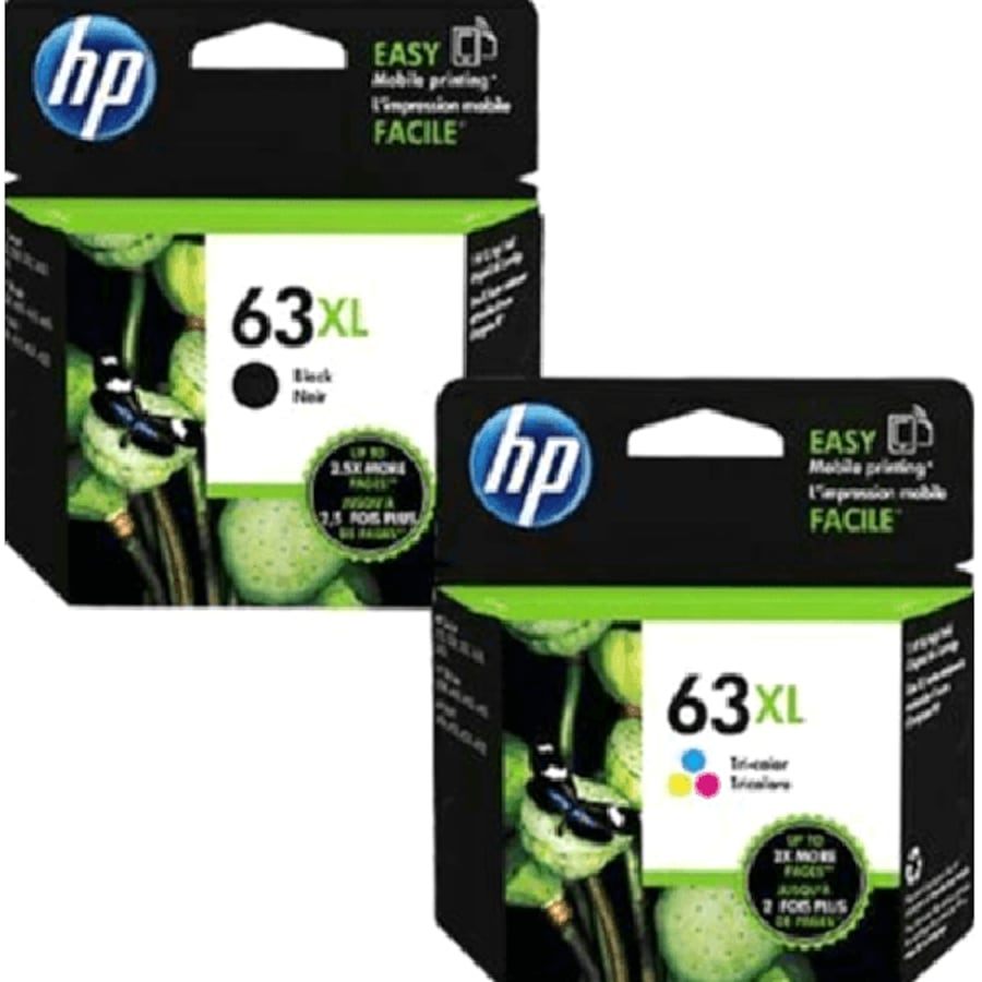 HP 63XL Ink Cartridge High Yield Set Cyan/Magenta/Yellow/Black Genuine