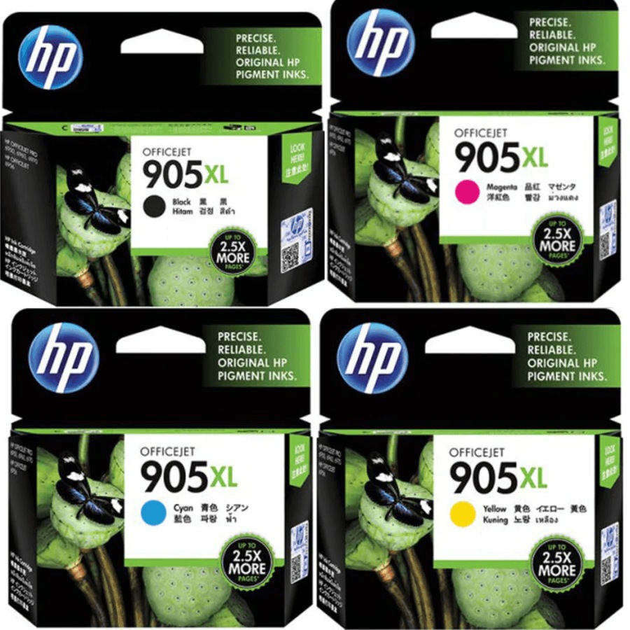 HP 905XL Ink Cartridge High Yield Black/Cyan/Magenta/Yellow Set