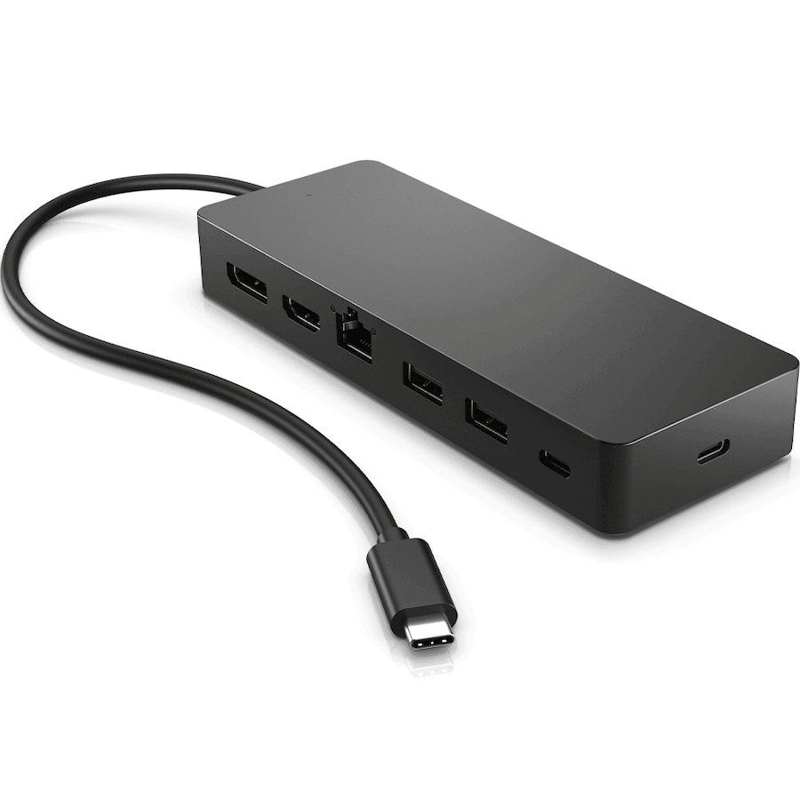 HP Universal USB-C 4K Multiport Hub Adapter Dual Screen HDMI/DisplayPort/Ethernet/USB