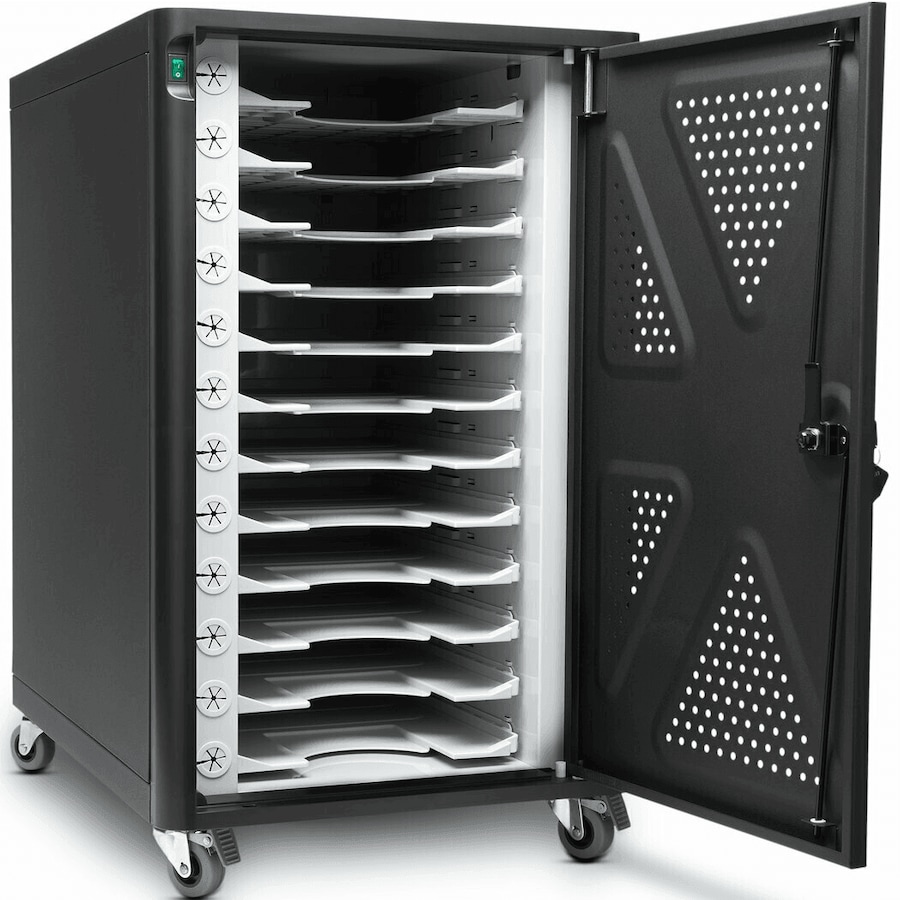 Kensington AC12 Chromebook/Laptop/iPad Charging Cabinet Trolley Secure