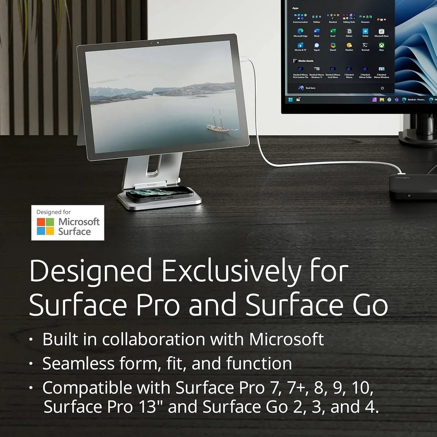 Kensington Elevated Stand Holder for Microsoft Surface Pro Go