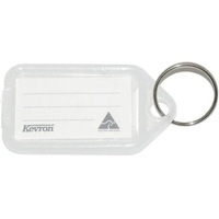 Kevron Key Tags Clear White Pack 50