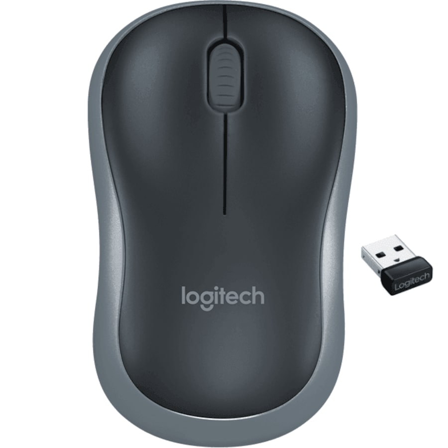 Logitech M185 Wireless Mouse Black/Grey