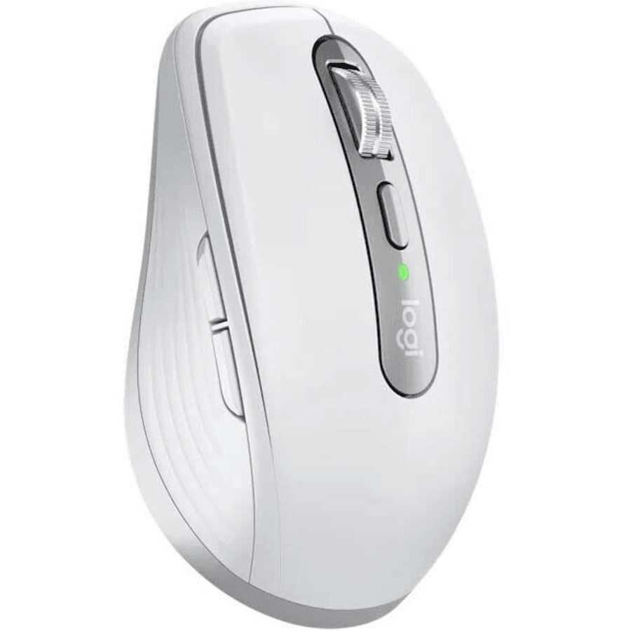 Logitech MX Anywhere 3 For Mac Ergonomic Mouse Ergo Wireless Pale Grey White