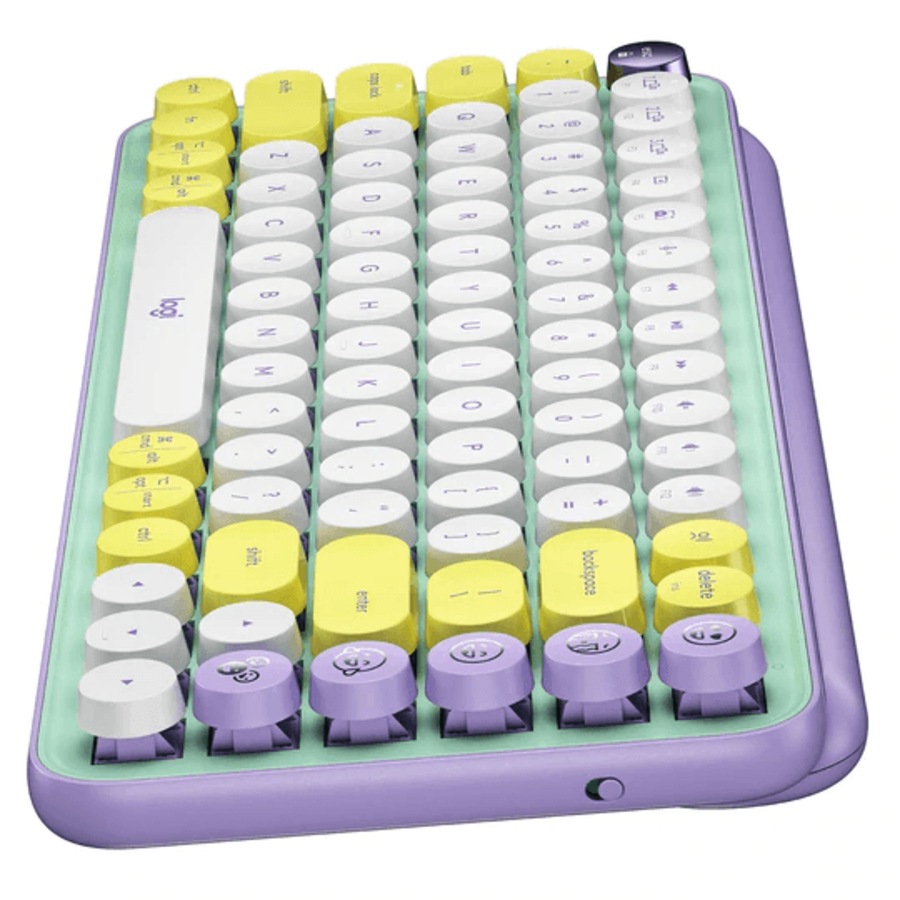 Buy Logitech POP Keys Wireless Mechanical Keyboard Emoji Blast DayDream ...