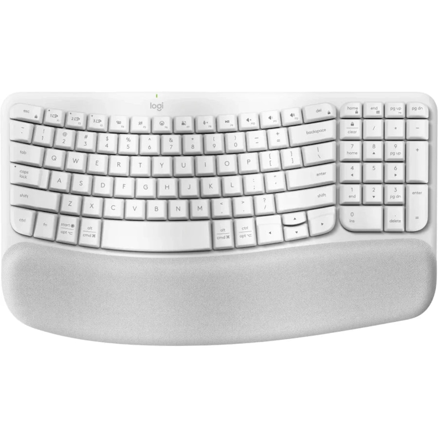 Logitech Wave Keys Ergonomic Wireless Keyboard Off-White