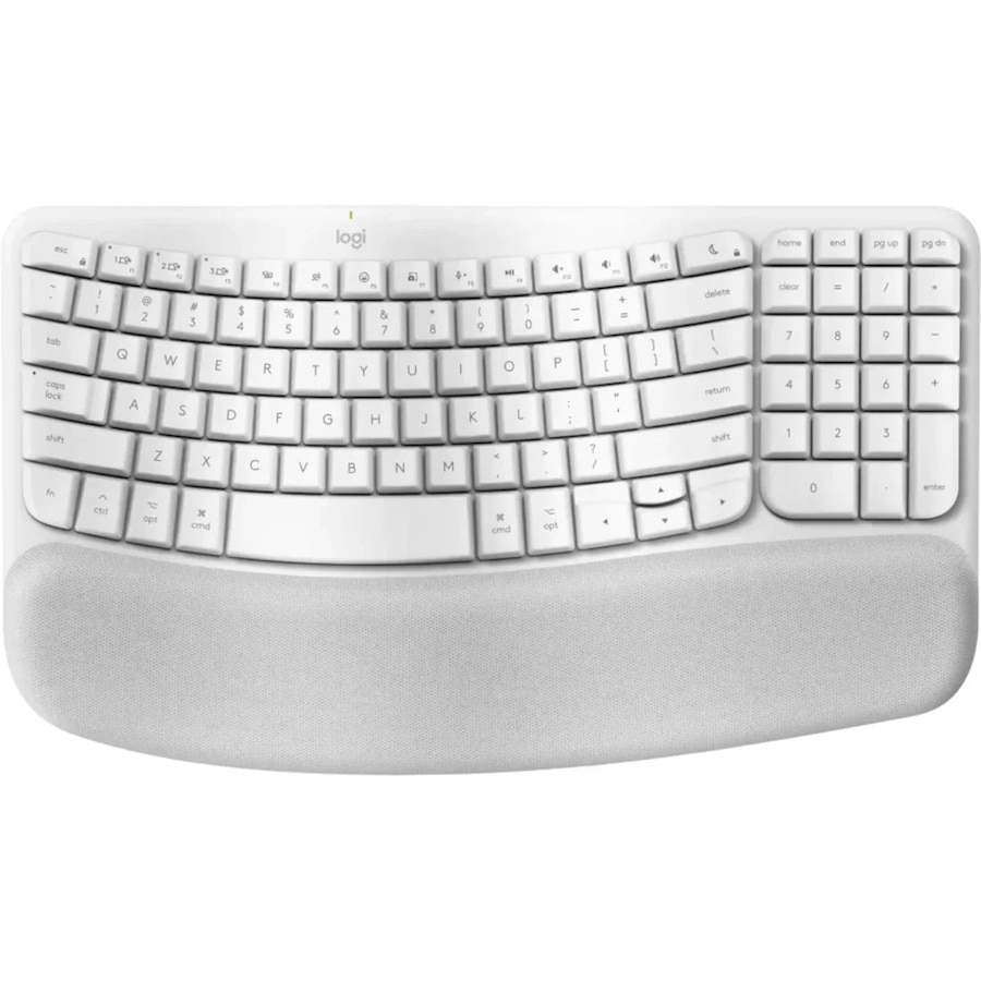 Logitech Wave Keys for Mac Ergonomic Wireless Keyboard Off-White