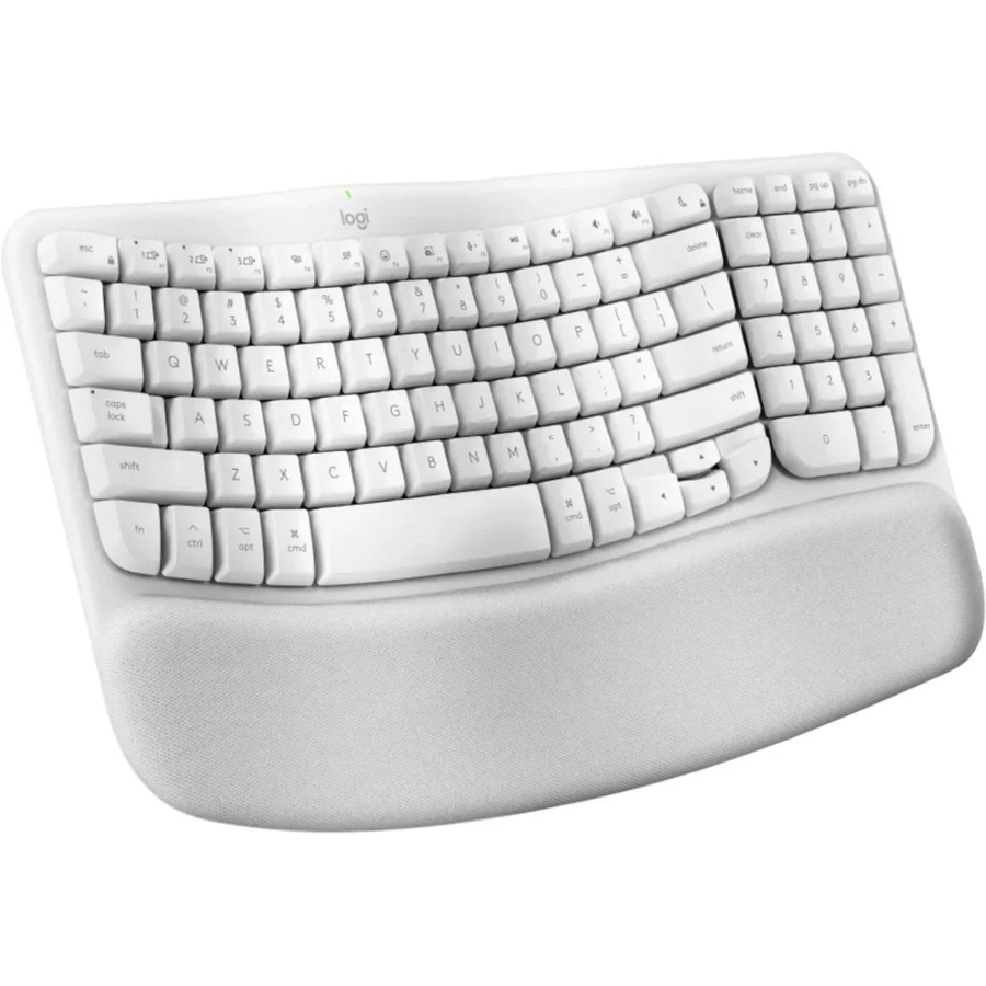 Logitech Wave Keys for Mac Ergonomic Wireless Keyboard Off-White
