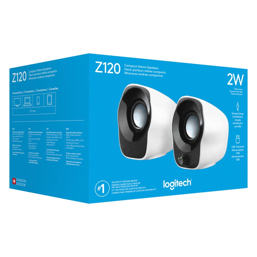 Logitech Z120 Compact Stereo Computer USB Speakers