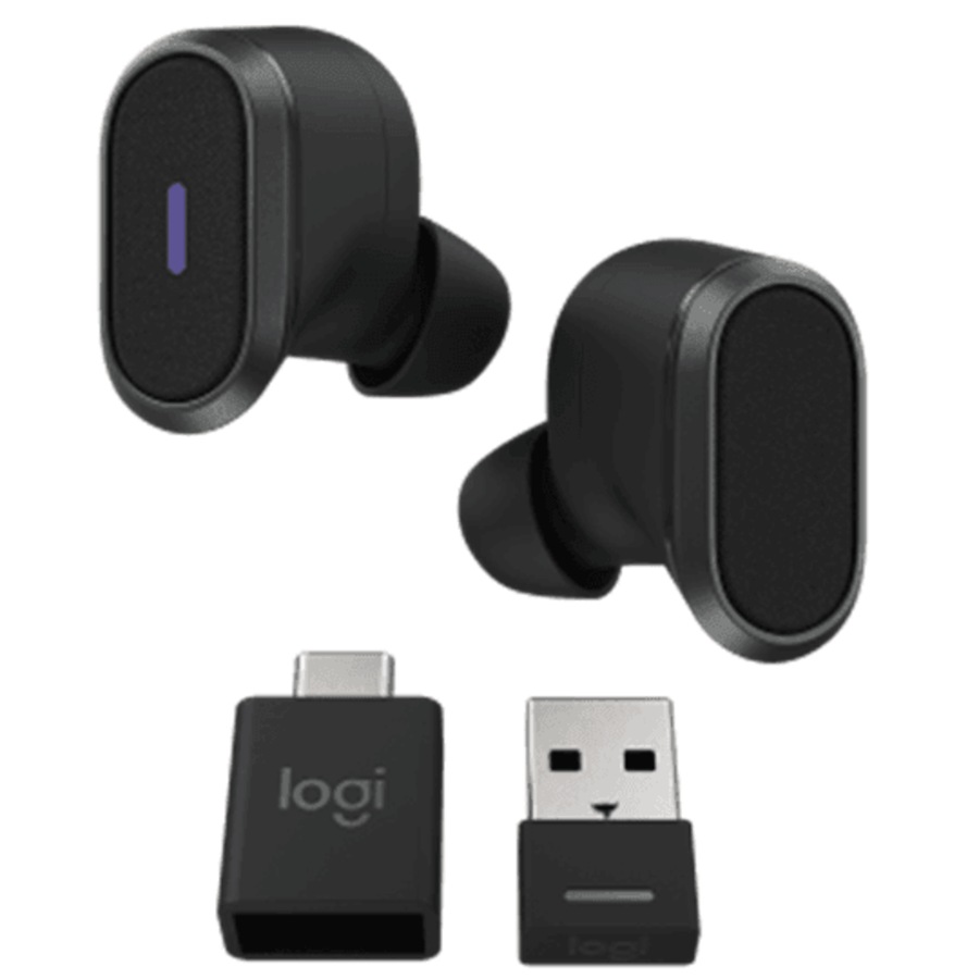 Logitech Zone True Wireless Earbuds Earphones Headphones Microphone Charging Case