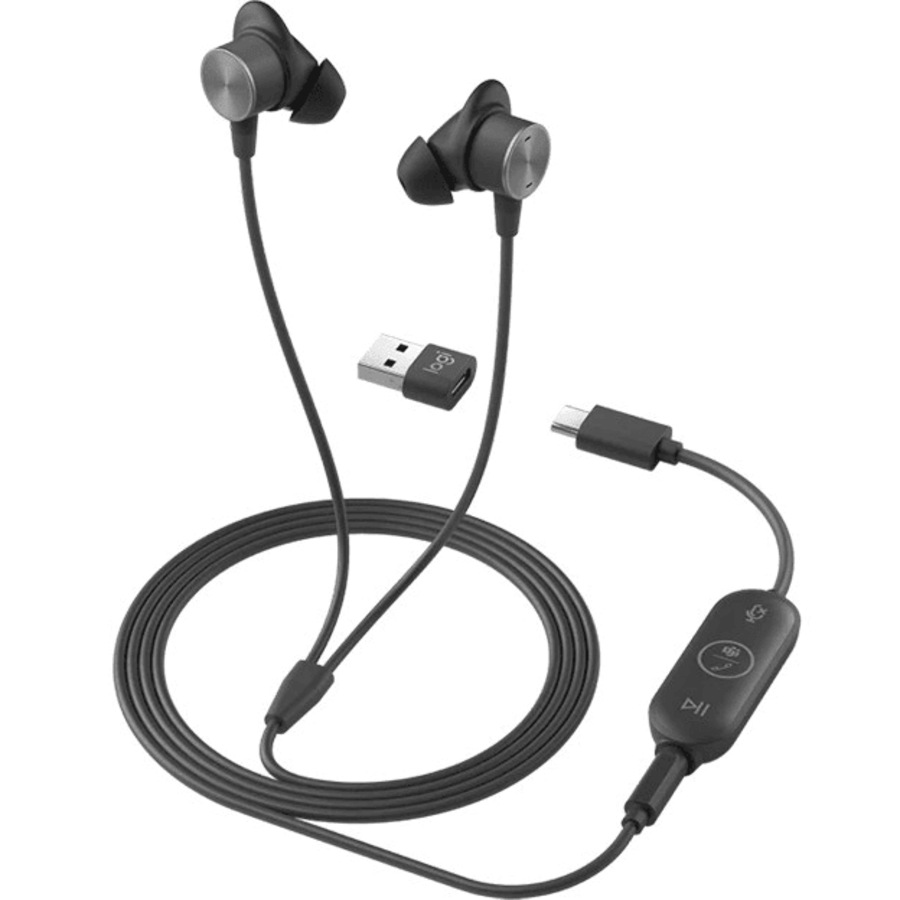 Buy Logitech Zone Wired Earphones Earbuds Microphone Case Multi-Connect ...