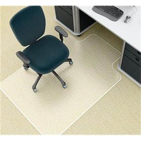 Marbig Chairmat Pvc Keyhole Medium Pile Carpet 1140 X 1340Mm