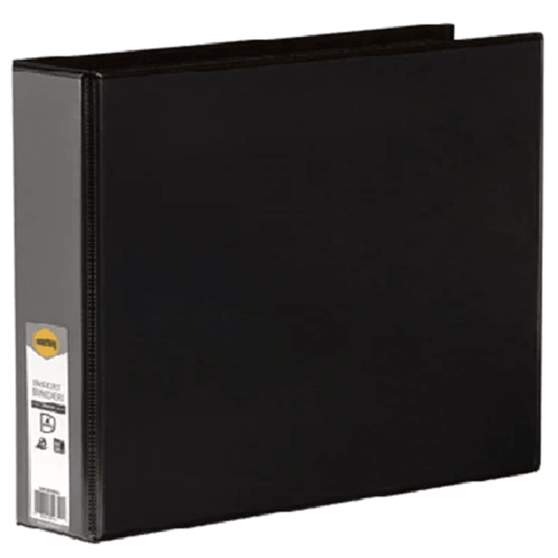 Buy Marbig Deluxe 3 Ring Binder Landscape 3D 38mm A3 Black PVC Box 10