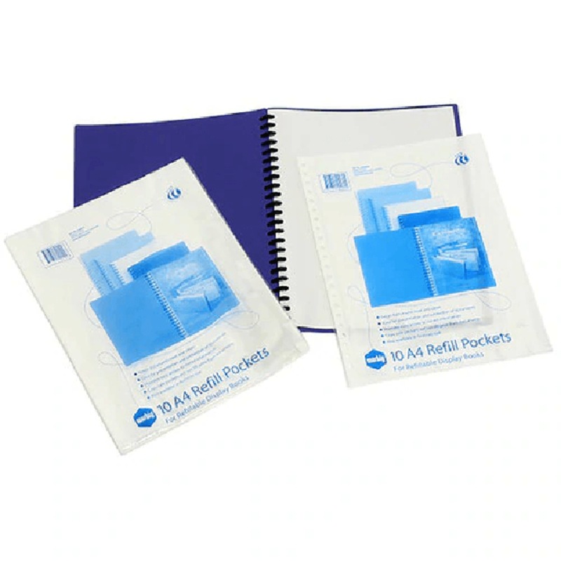Buy Marbig Display Book Refills Plastic Sleeves A4 Clear Pack 100 MyDeal