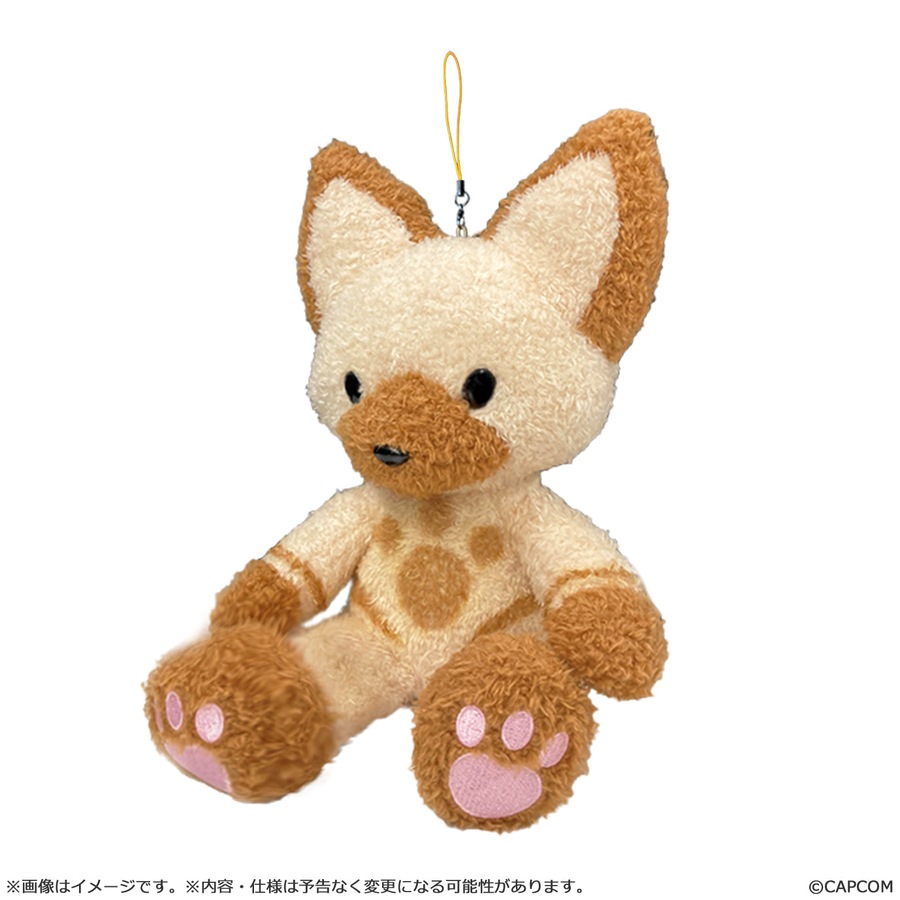 Monster Hunter Wilds Stuffed Felyne Teddy Figurine