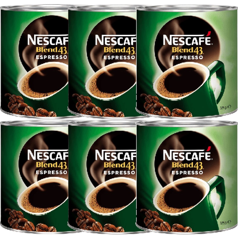 Buy Nescafe Espresso Roast Instant Coffee 375g Tin Can Pack 6 MyDeal