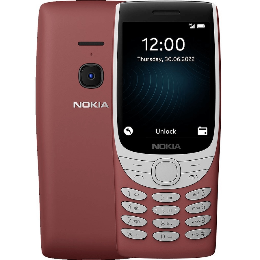 Nokia 8210 Unlocked 4G Mobile Phone Sand Dual Sim 2.8" 128MB/48MB Red