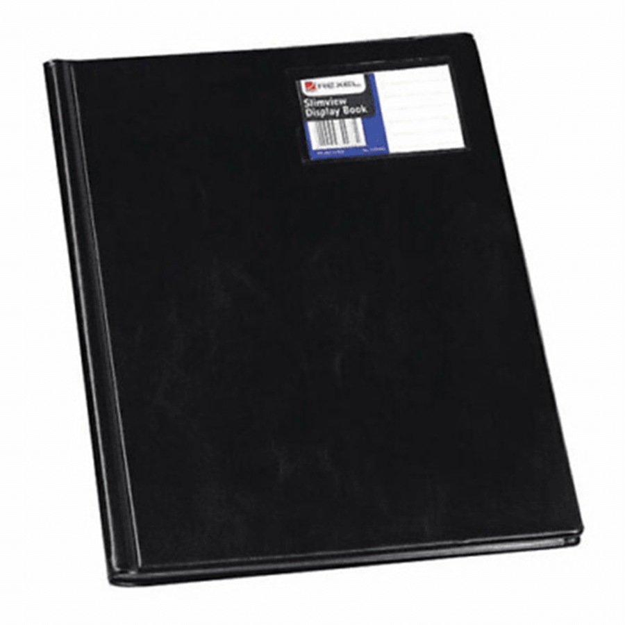 Rexel Slimview Display Book Folder 24 Pockets A4 Black Pack 5