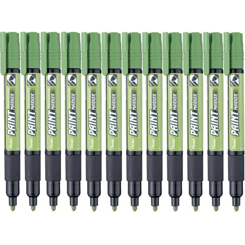 Buy Pentel Mmp20 Paint Marker Medium Bullet Point Light Green Box 12