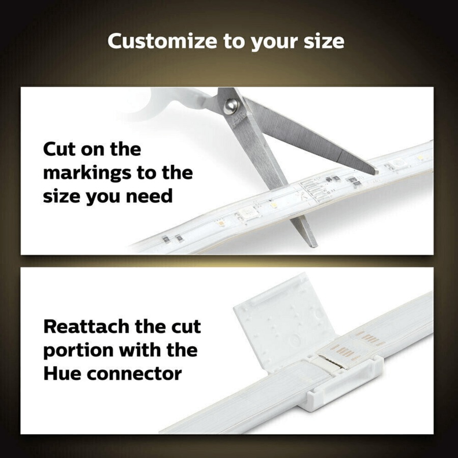 Philips Hue Smart Shape Light Bluetooth 2m LED Lightstrip Plus White & Colour Ambiance Strip Lights