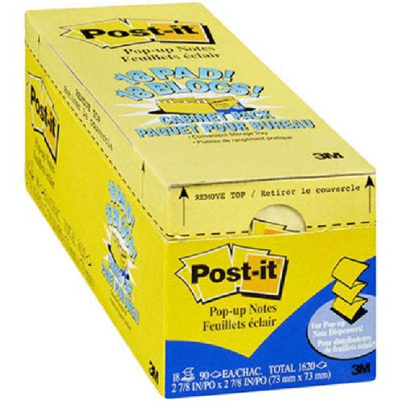 Buy Post-It R330-18Cp Pop-Up Notes 76x76mm Yellow Cabinet Pack 18 - MyDeal