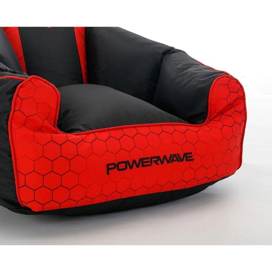 Powerwave PUFF Gaming Bean Bag Chair Red