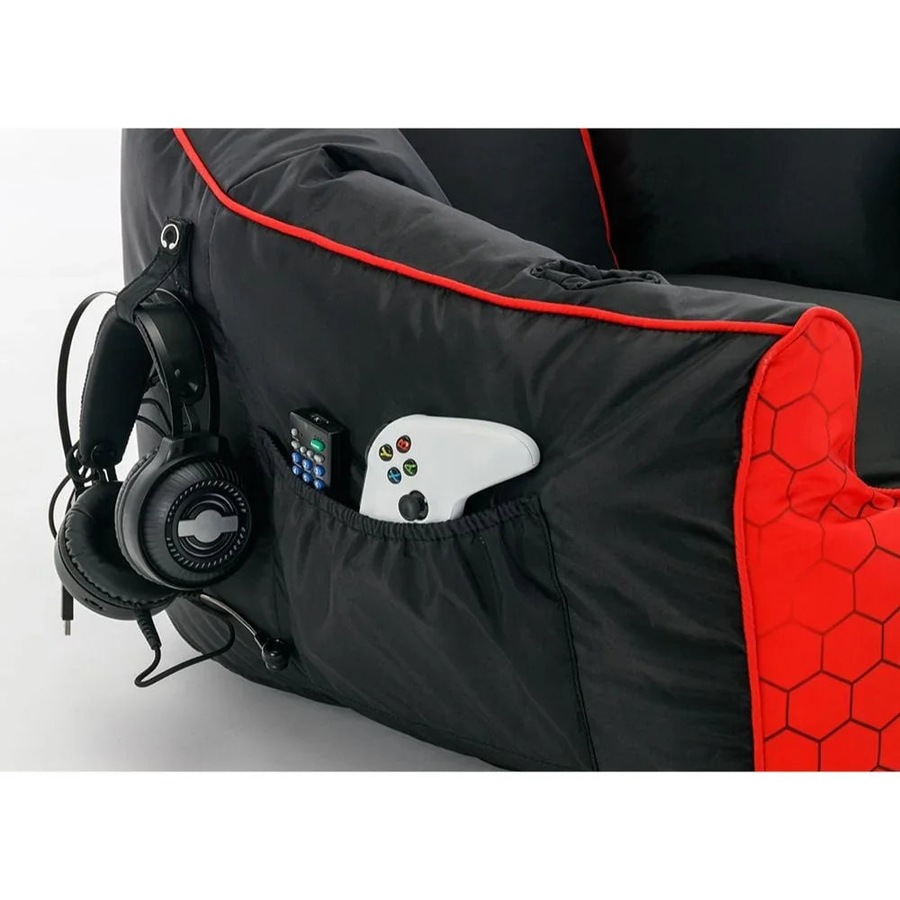 Powerwave PUFF Gaming Bean Bag Chair Red