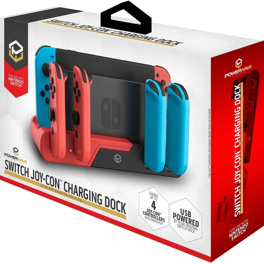 Powerwave Switch Joy Con Controllers Charging Dock Charger for Nintendo Switch