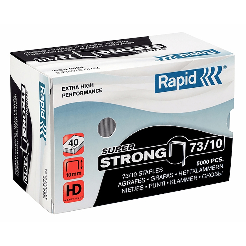 Buy Rapid Super Strong Staples 73/10 10mm Leg Lenth Box 5000 - MyDeal